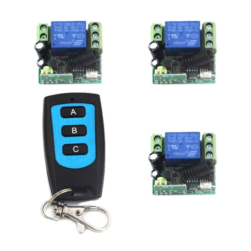 Home Automation DC 12V 1CH Remote Control Light Switch RF Gate Garage