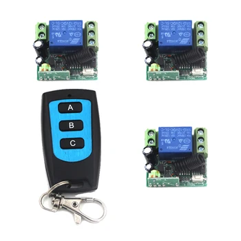 

Home Automation DC 12V 1CH Remote Control Light Switch RF Gate Garage Door Transmitter and Receiver 4259