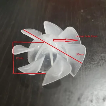 

55mm diameter Fan Parts plastic 7-blade fan blade for Hair Dryer