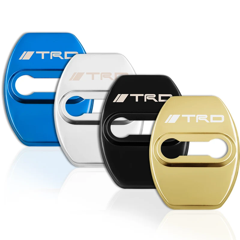 4X سيارة التصميم TRD شعار سيارة الباب قفل غطاء DIY حالة لهوندا موغن الطاقة لتويوتا Estima هارير ألفارد TRD سيارة الملحقات