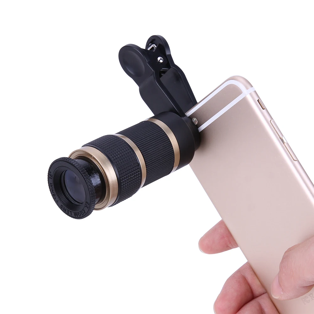 Universal Telescope Lens long viewing angle Clip on 8X Optical Zoom