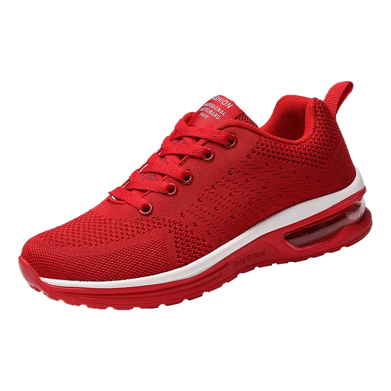 

2019 Spring Autumn New Flying Woven Men Sneakers Breathable Shock Absorption Jogging Shoes Large Size Running Shoes for Women