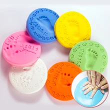 2pcs/lot AVATON Playdough Baby Care Air Drying Handprint Footprint Imprimt Kid Casting DIY Tool Soft Plasticine Polymer Clay Toy