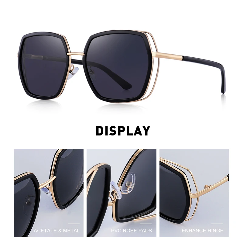 MERRYS дизайнерские женские модные квадратные поляризованные солнцезащитные очки, женские роскошные брендовые трендовые солнцезащитные очки с защитой от уф400 лучей S6235