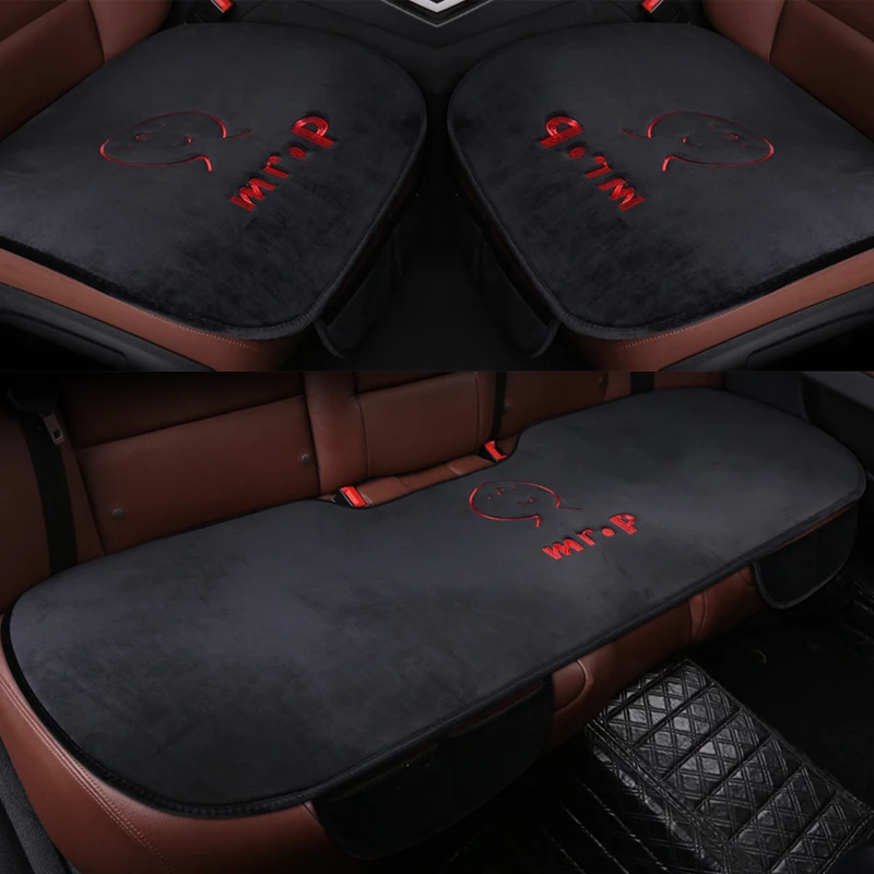 

KKYSYELVA Car Seat Cover Universal Auto Front Back Seat Cushion Covers Car Chair Mat Pad Interior Accessories