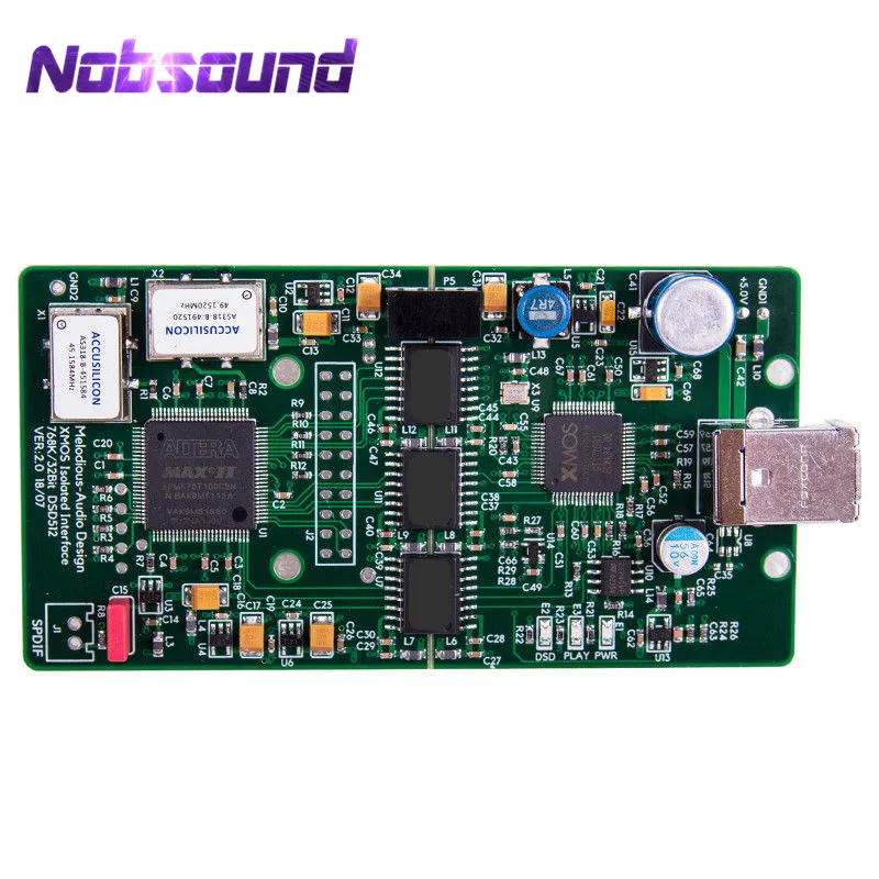 

Nobsound XMOS XU208 Full-isolation USB Digital Interface FPGA Coaxial DSD512 Amanero USB
