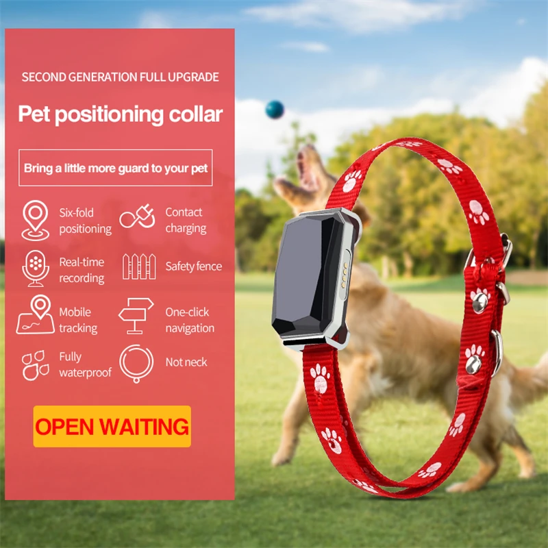 

Smart GPS Tracker Mini Pets Collar GPS GSM GPRS Tracker Real time Locator GPS+LBS+WIFI Location for Dog Cat Tracking Geofence