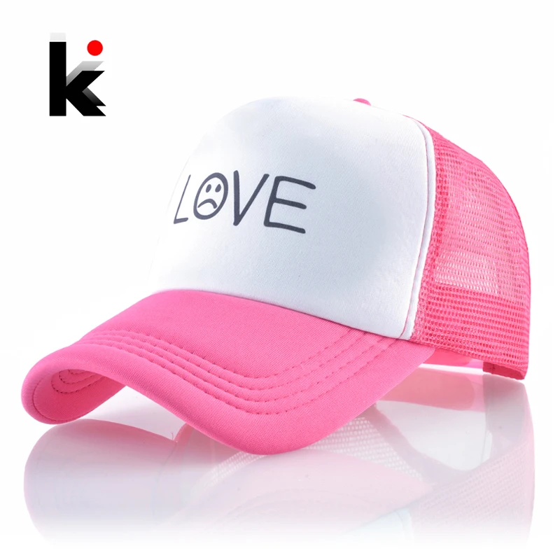 Женская летняя кепка мужская Бейсболка уличная дышащая сетка козырек кепки женская пляжная Повседневная Кепка унисекс с буквенным розовая бейсболки
