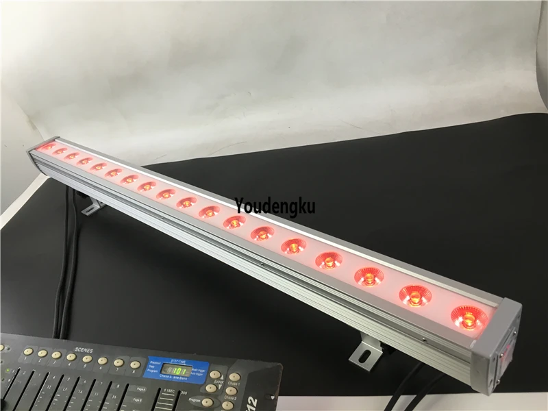 24 шт. IP65 открытый RGB освещение стены fixture18x3w узкая длинная планка светодиодный
