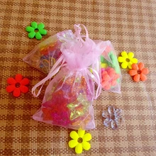 200 шт 15*20 см розовая подарочная Сумка из органзы стенд для ювелирных украшений сумка на шнурке для браслетов/ожерелье/сумка из пряжи