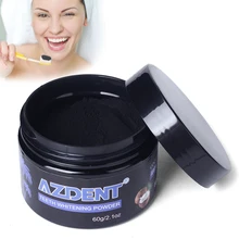 AZDENT бамбуковый древесный уголь зубной порошок средство для гигиены полости рта отбеливающий зубной камень удаление пятен зуб белый порошок 60 г