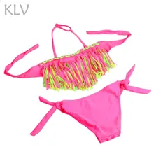 KLV женские купальные костюмы, детские купальные костюмы для девочек с юбкой, купальник для девочек, детский купальный костюм бикини для купания#@ F