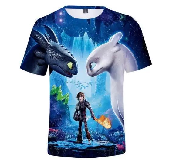 Летние топы для мальчиков, Детская футболка футболки с героями мультфильмов «Как приручить дракона», «Беззубик» Детская классная уличная Домашняя одежда повседневная одежда, Vestidos