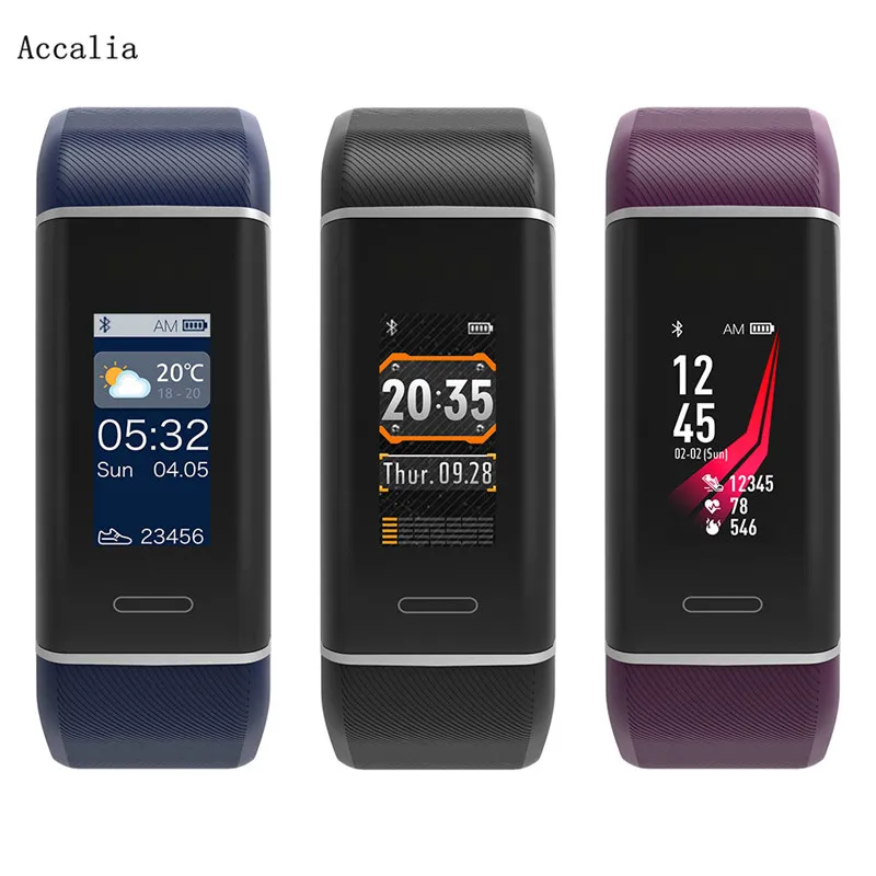 Accalia смарт браслет GPS W7 Смарт часы с пульсом фитнес трекер браслет|Смарт-браслеты|