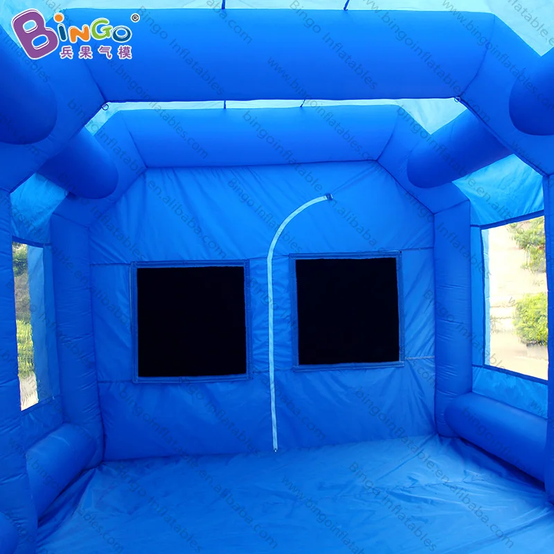  Personalized 8X4X3 meters blue inflatable paint tent / portable inflatable spray paint tent for car