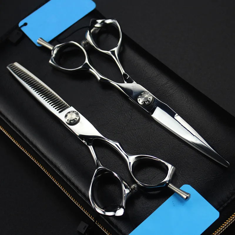 

professional Japan 6 '' Ice calcination hair scissors cutting barber makas salon scissor thinning shears hairdressing scissors