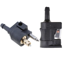 2 Pack 1/4 inch 6mm Male& 5/16 inch 10mm Female Fuel Line Hose Adapter Fitting Pipe Connector Replacement for Yamaha(Black