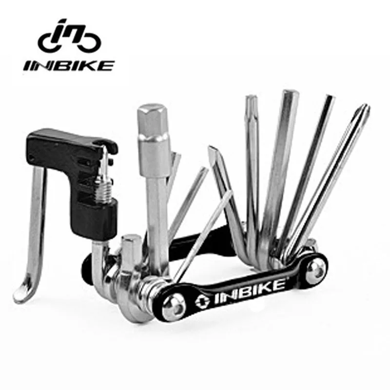 cheap INBIKE Bike Repair Tool Kits 10 In 1 Bicycle Multifunction Tools Bike Accessories Chain Cutter Hexagon Wrench Cross Screawdriver