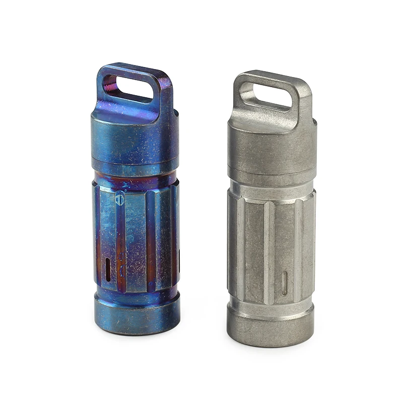 Pure Titanium Waterproof Bottle Camping Survival Seal Bottle EDC Outdoor Tool