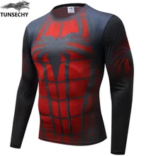Капитан Америка 2 TUNSECHY бренд красный паук, Бэтмен Капитан Америка 3d мужские Длинные рукава футболка