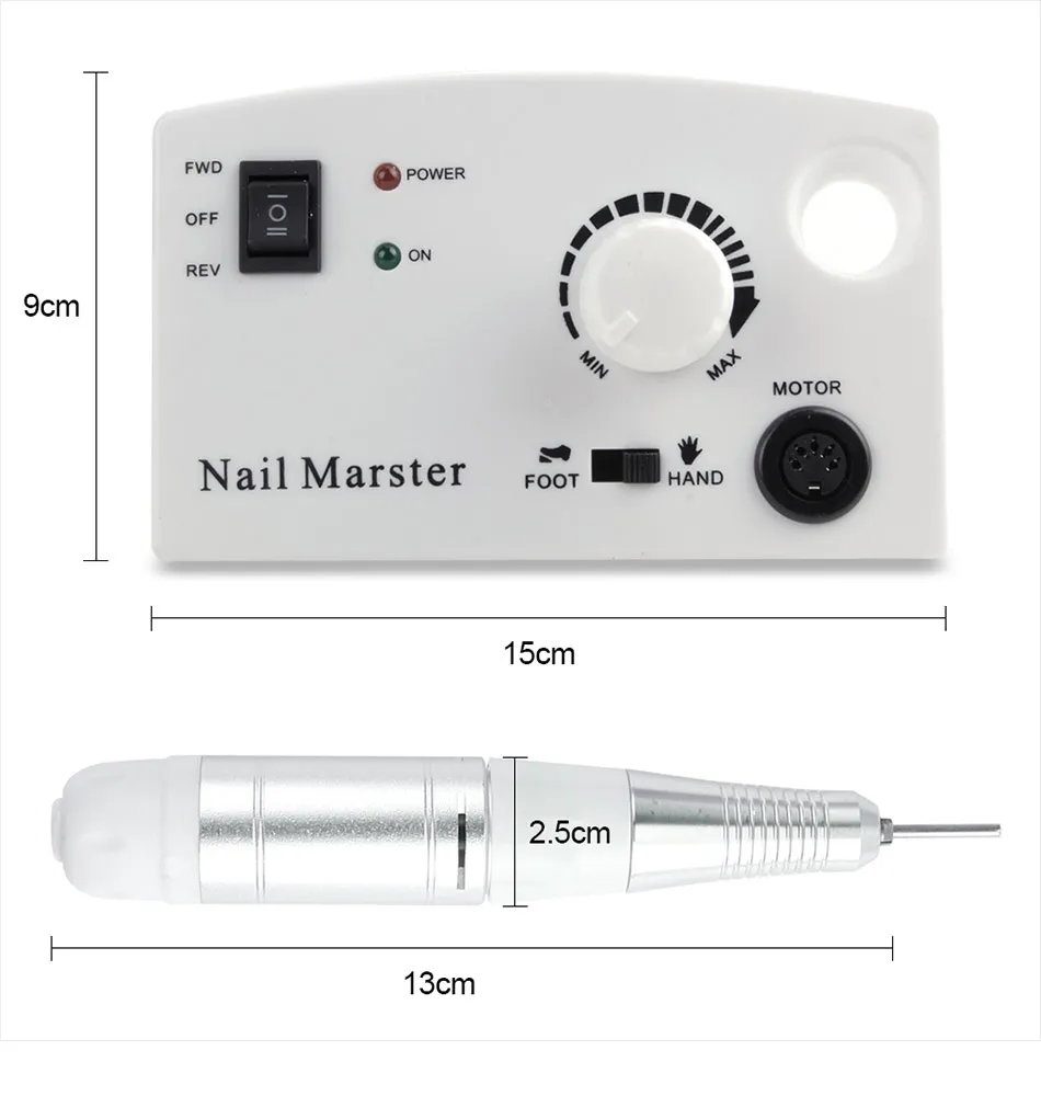 35000 об/мин 25 вт профессиональная электрическая дрель для ногтей Алмазная фреза для ногтей бит педикюрный маньюр машина для ногтей биты инструмент для полировки ногтей