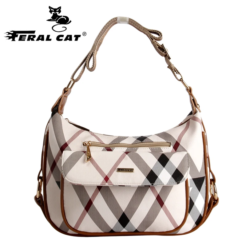 red Black Sauvage Dame Marque Pu orange Fille Croix Femme Haute Sac Épaule 2019 Chat Qualité 7105 Mode Femmes De corps Plaid En Cuir Sacs Luxe FwqBTnSd