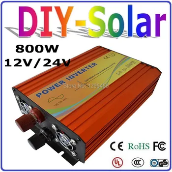 

New 800W Solar Wind Power Inverter 12V 24V DC TO AC 220V 110V Pure Sine Wave Output Solar/Wind/Car Home Use Power Inverter 800W