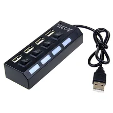 NEW Micro 4 Port USB Hub 2.0 High Speed USB 2.0 Hub USB Splitter With ON/OFF Switch For Tablet Laptop Computer Notebook