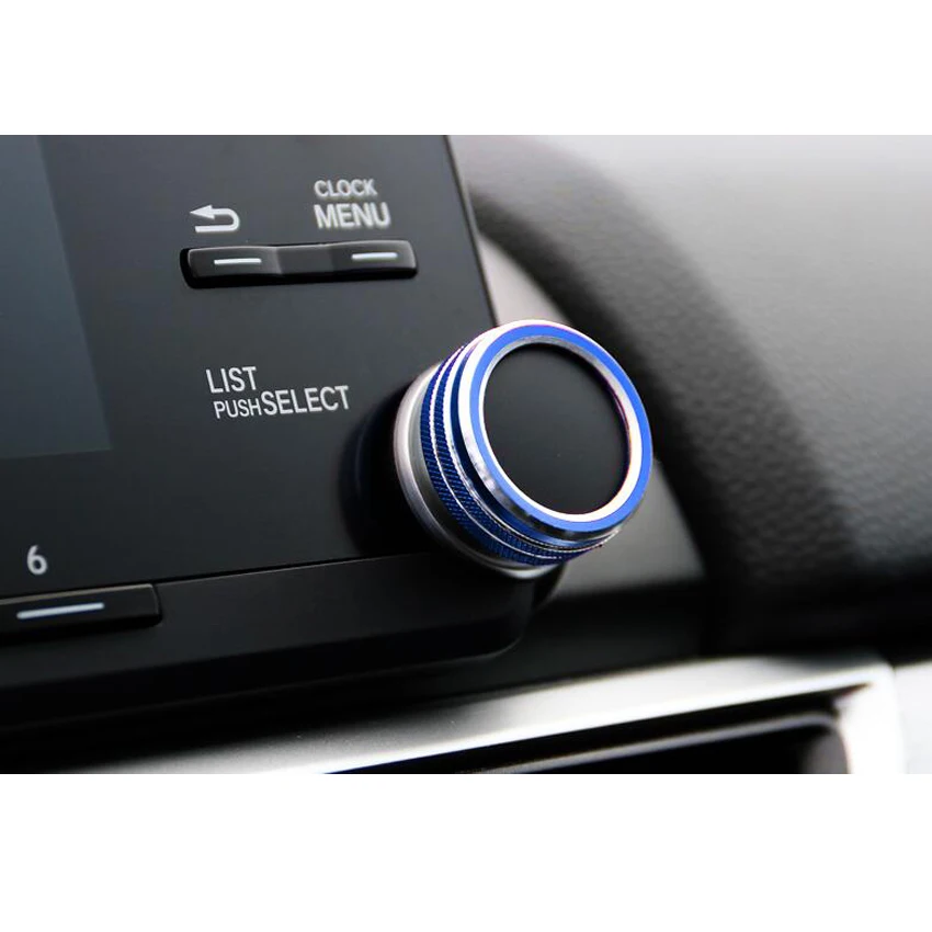 Ajuste para Honda Accord 10th 2018 coche GPS navegación interruptor perilla decoración anillo coche ajuste estilismo Interior piezas de coche Ajuste para Honda Accord 10th 2018 coche GPS navegación interruptor perilla decoración anillo coche ajuste estilismo Interior piezas de coche