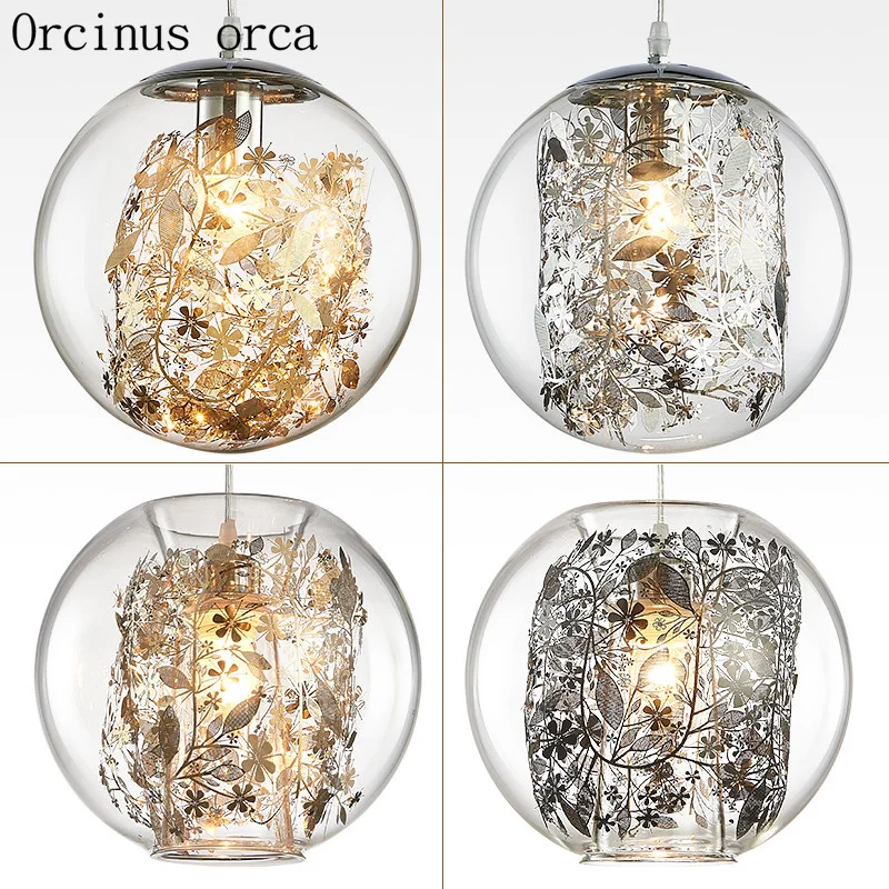 

Nordic minimalist glass chandelier restaurant cafe bar postmodern personality snowflake decorative Chandelier free shipping