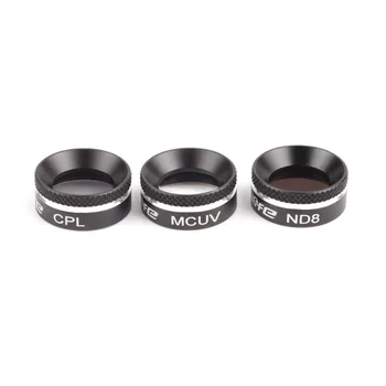 

Snap on Filters Set 3 Pieces MCUV+CPL+ND8 CPL Circular Polarizing Camera Lens Filter Kit for DJI MAVIC AIR Drone Accessories