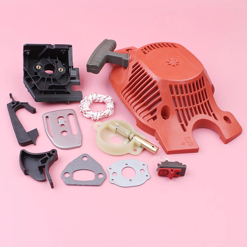 Recoil Rewind Pull Starter For Husqvarna 137 142 Oil Pump Bar Plate Carburetor Adapter Chainsaw Spare Replacement Part Recoil Rewind Pull Starter For Husqvarna 137 142 Oil Pump Bar Plate Carburetor Adapter Chainsaw Spare Replacement Part