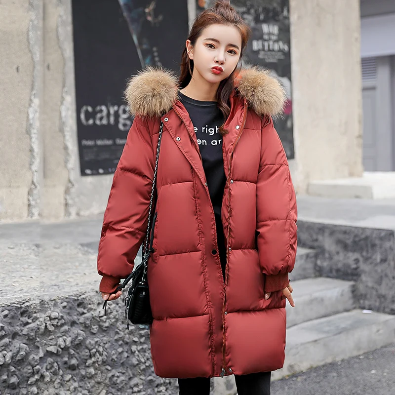 À Coton Épais Manteau orange Parka Hiver Femmes Ouatée D'hiver Capuchon camel blanc Noir Long Kuyomens rembourré Dames gris Chaud Veste FwYxzOOX