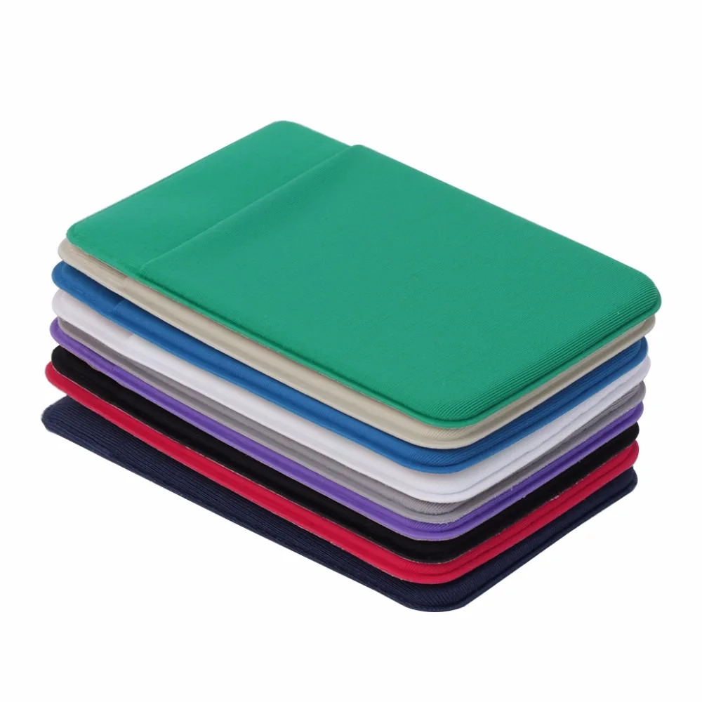 

Hot Elastic Cell Phone/ Mobile Phone Wallet Case Credit ID Card Holder Pocket Adhesive Sticker 9 Color Fashion 2020