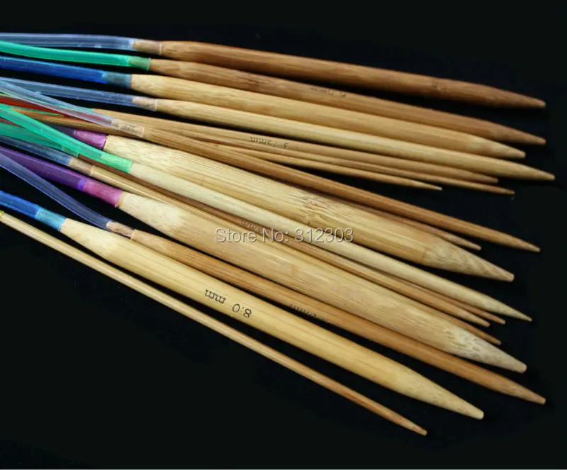 [2,0-10,0 мм] 18 шт. 4" 120 см Разноцветные пластиковые трубки круговые вязальные спицы из карбонизированного бамбука для вязания крючком инструменты для свитера