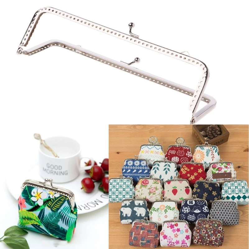 

1PC Square Metal Frame Kiss Clasp For Handle Bag Purse Accessories DIY 18cm