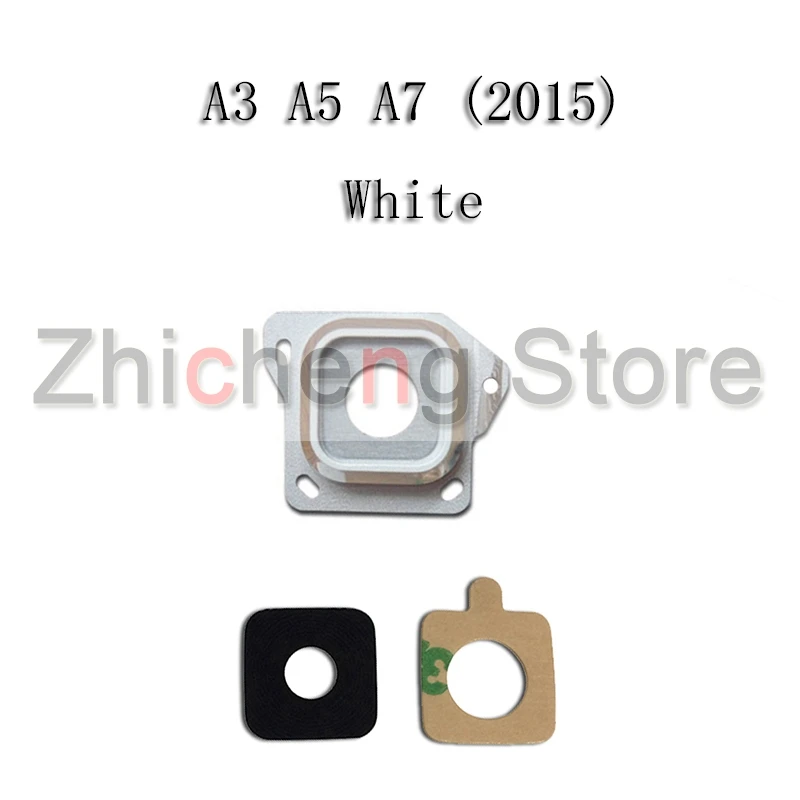 Оригинальная задняя камера со стеклянным кольцом для объектива samsung Galaxy A3 A5 A7 A310 A510 A710 с наклейкой - Цвет: A3 Black
