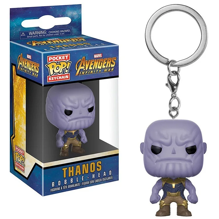 FUNKO POP Marvel Avengers 3: Infinity War THANOS HULKBUSTER Keychain pvc Action Figure model Toys for children birthday gift