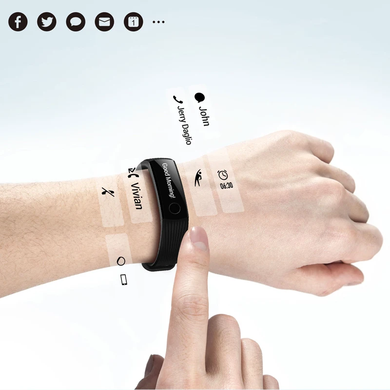 Смарт браслет Huawei Honor Band 3 50 м водонепроницаемый фитнес трекер сенсорный экран для
