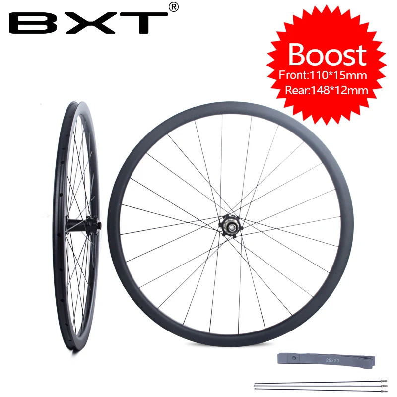 

BXT New 29er Boost MTB bicycle wheels CNC 7075 aluminum alloy front 110*15mm rear 148*12mm bicycle accessories free shipping