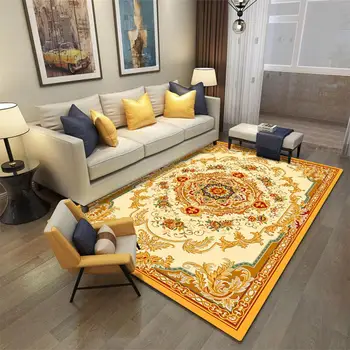 

Retro Luxury Carpet Mat Non-slip Printing Floor Rug Soft Comfortable Living Room Coffee Table Carpets Room Bedroom Decor
