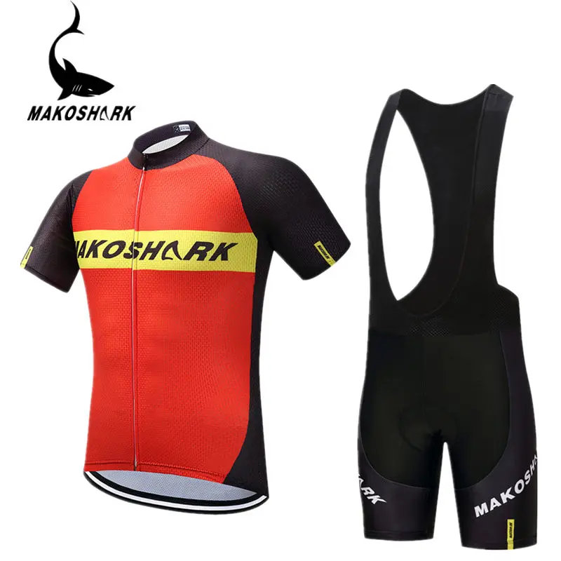 

MAKOSHARK 2017 Cycling Jersey Set 100% Polyester MTB Bike Clothes Kit Racing Bicycle Uniforms Maillot Ropa Ciclismo for Mans