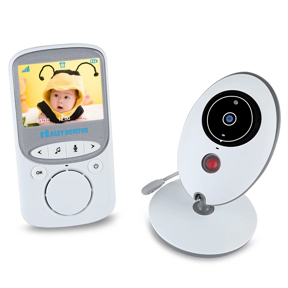 

Hot Sale BABY Monitor VB605 2.4GHz LCD Temperature Display Kids Monitor Night Vision Wireless Babies Video Monitors Two Receiver