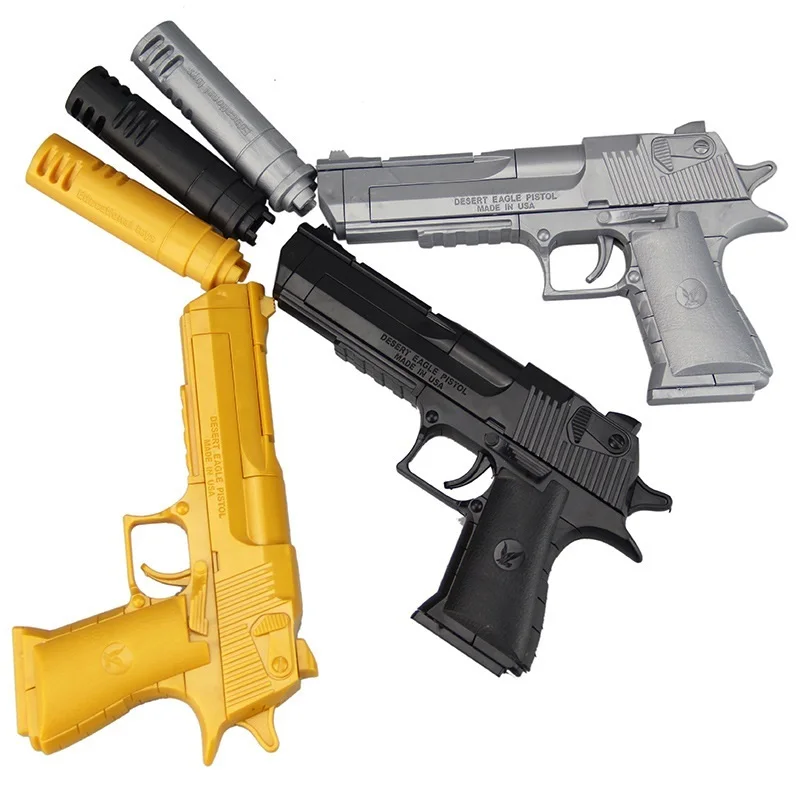DIY строительные блоки игрушки оружие пустыня Орел и Беретта револьвер wtih пуля пластиковый пистолет Модель для детей мальчиков