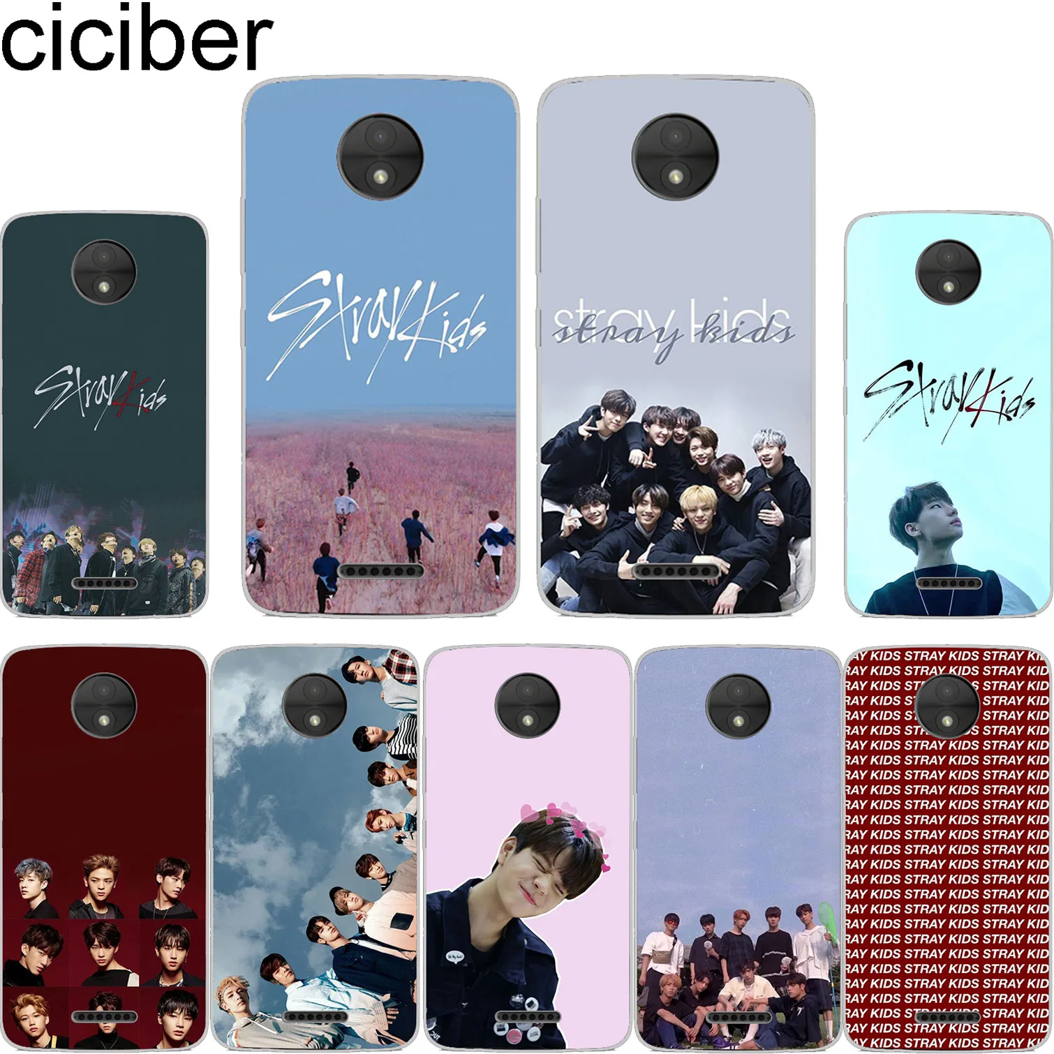 

ciciber Stray Kids For Motorola Moto C Z2 Z3 ONE G4 G5 G5S G6 P30 E3 E4 E5 Plus Play Power X4 M Soft Clear TPU Phone Cases Coque