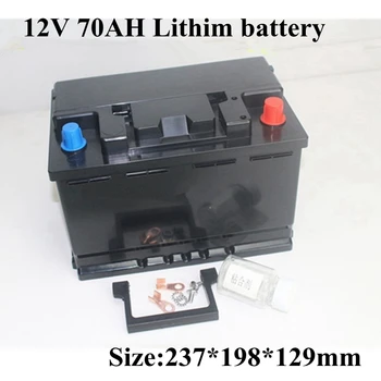 

Waterproof 12v 70Ah Lithium Ion Battery with BMS for 750W Solar Energy Storage Golf Trolly Inverter + 5A Charger