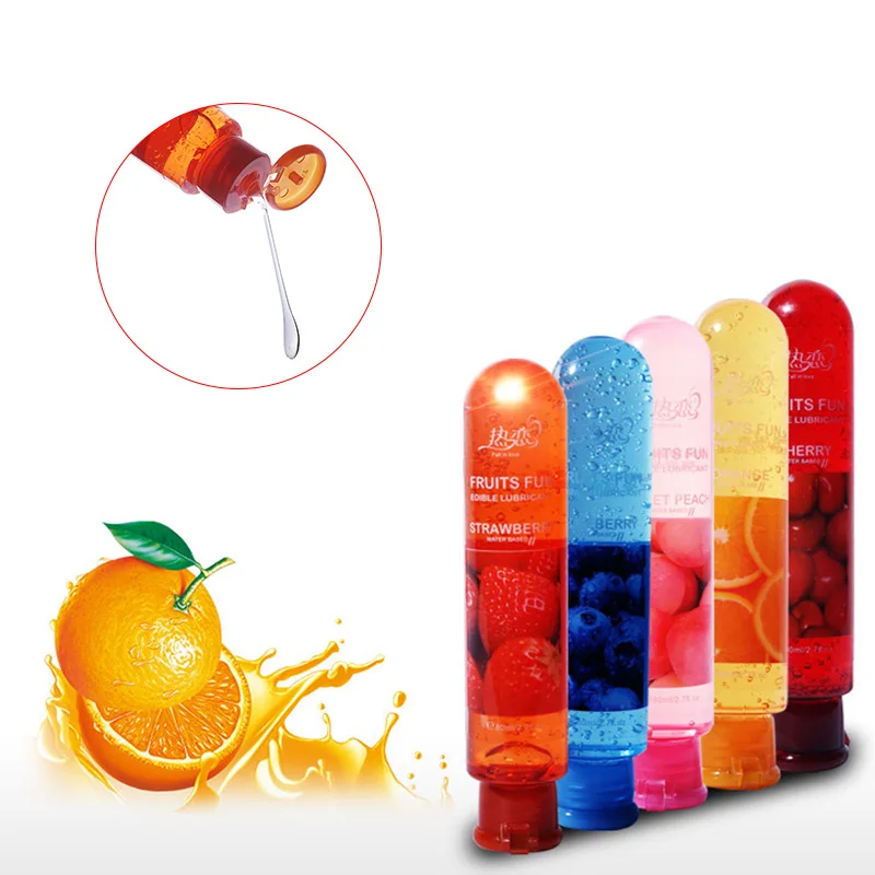 80ml Fruit Flavored Double Water Lubricant Body Lubricant Anal Sex Sex Lubricants Sex Love Vagina Oil Lubricant Grease JLRD 2019