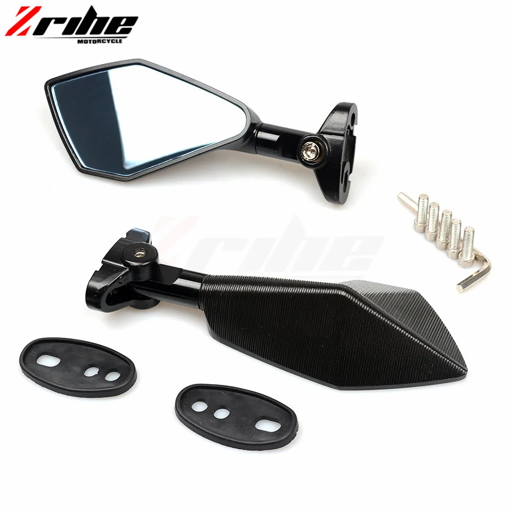 for Universal CNC Aluminum Motorcycle Rearview Side Mirror Set  For KTM 1290 Super Duke R 1290Super Duke R 2014 Regular size BLA
