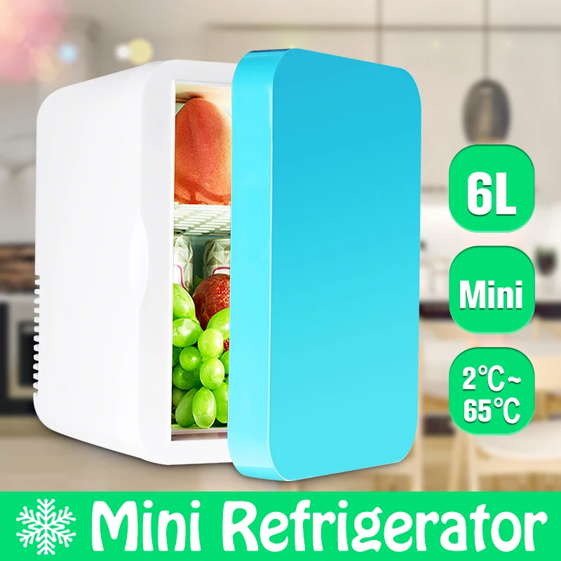 

Portable 6L Mini Car/Home Refrigerator 2~65 Degree Cold Heating Fridge Vehicle Travel Warmer Temperature Control Refrigerator