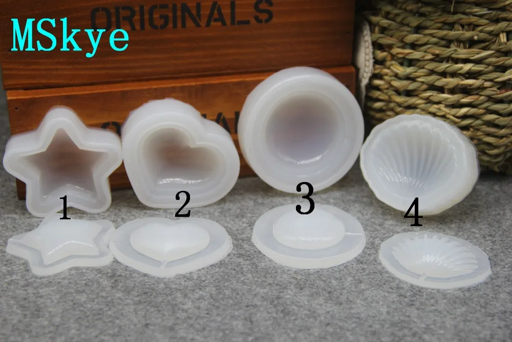 

Mskye Rubber dripping sand silicone mold hollow love pentagonal star silica gel mold mobile phone case mold